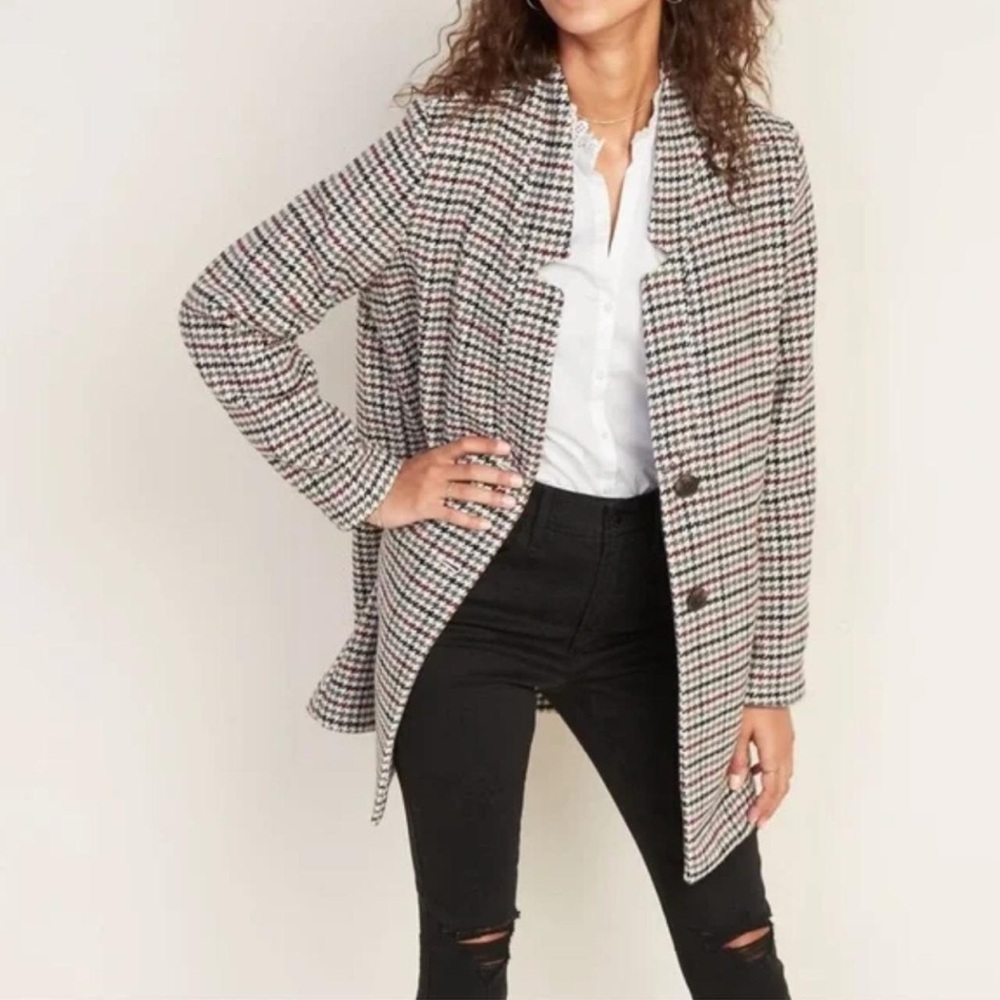 Old Navy Classic Houndstooth Women's Pea Coat